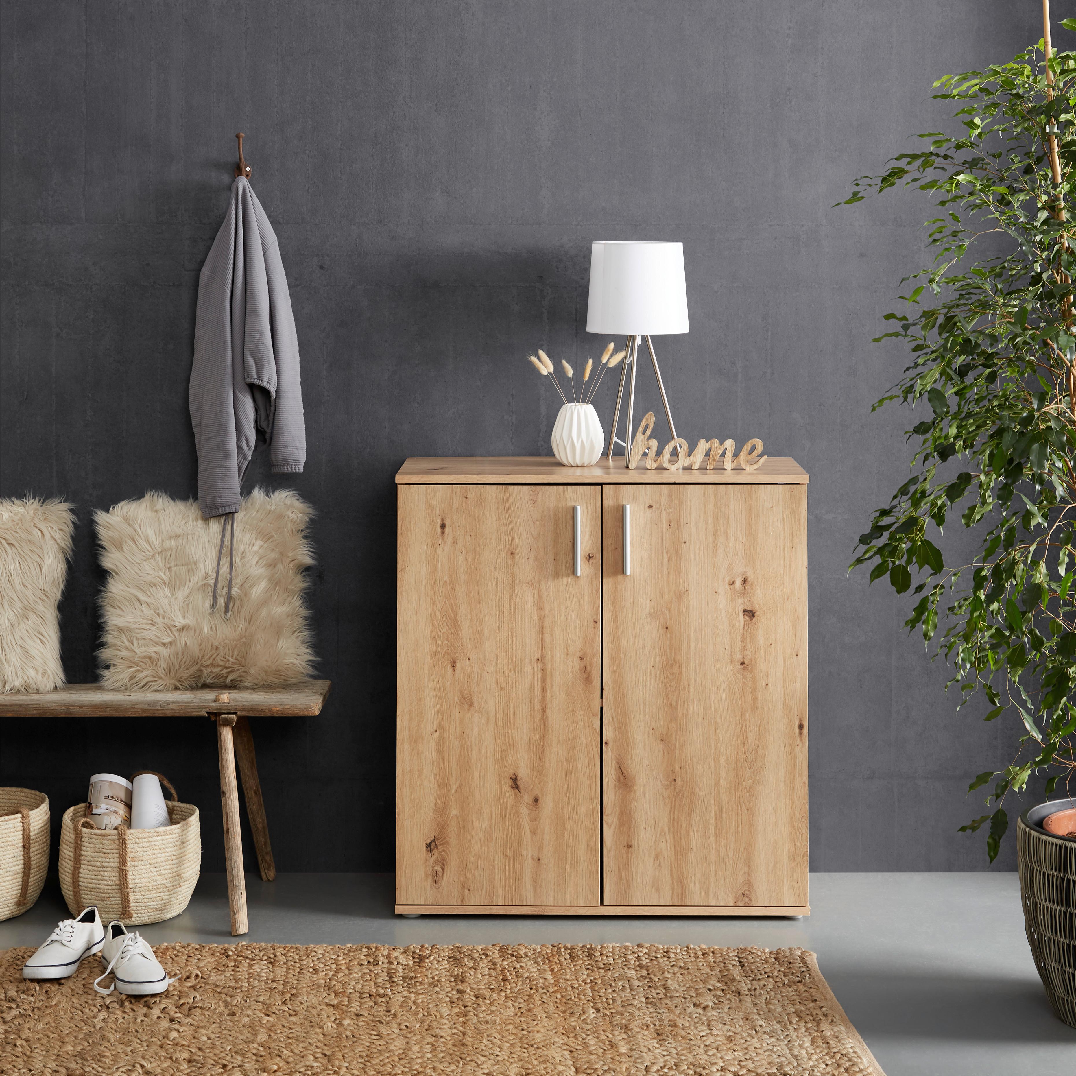Kommode 88,2 cm Ina 01 Eiche - Eiche Artisan, MODERN, Holzwerkstoff (88,2/94,8/38,3cm)