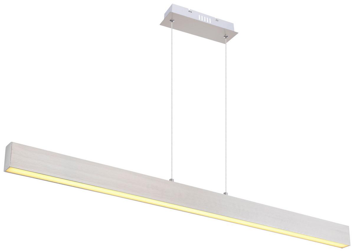 LED-Hängeleuchte Verena H: 120 cm 1-Flammig dimmbar - Opal/Weiß, Design, Kunststoff/Metall (121/8/120cm) - Globo