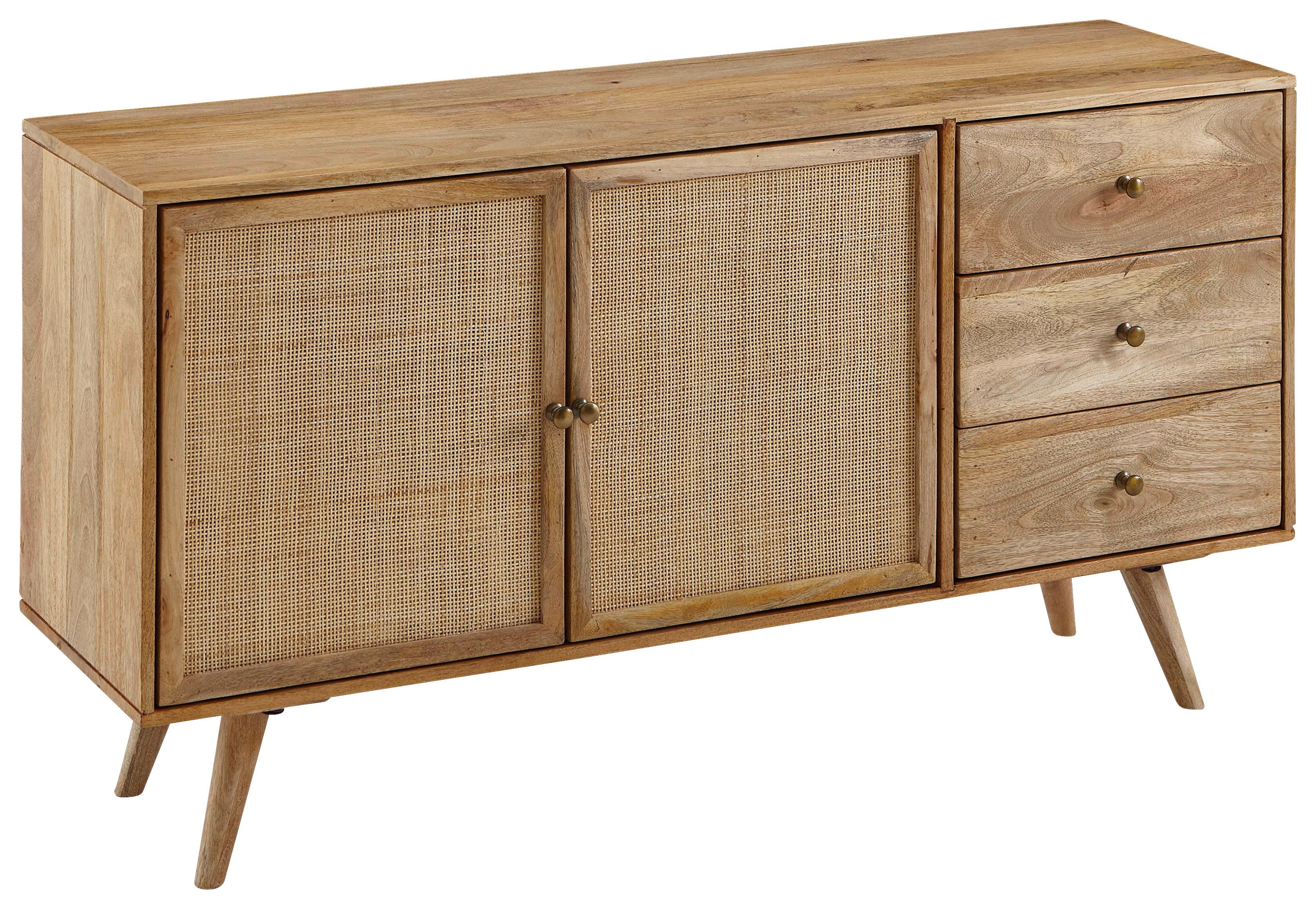 Sideboard Mangoholz Braun B: 140 cm - Braun, Design, Holz (140/75/40cm) - MID.YOU