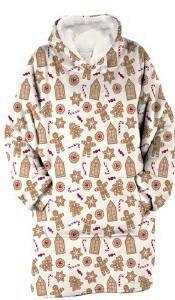 PONČO HOODIE GINGERBREAD - vícebarevná, textil (87/70cm)