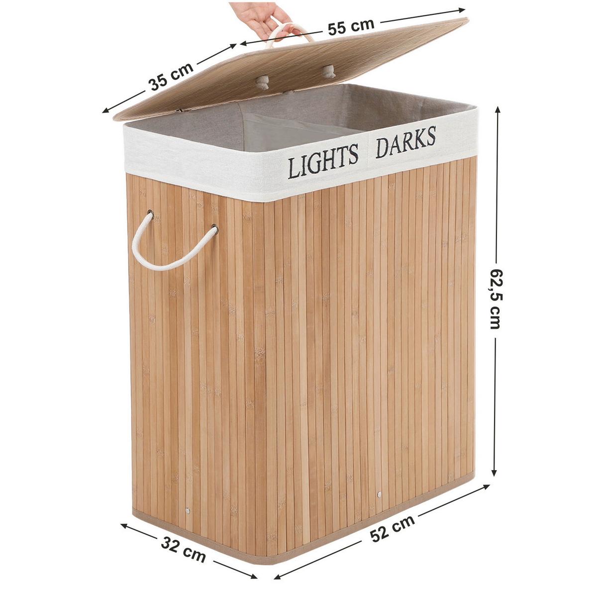 Wäschekorb Ecru B: 52 cm - Ecru, Basics, Naturmaterialien/Textil (52/63/32cm)
