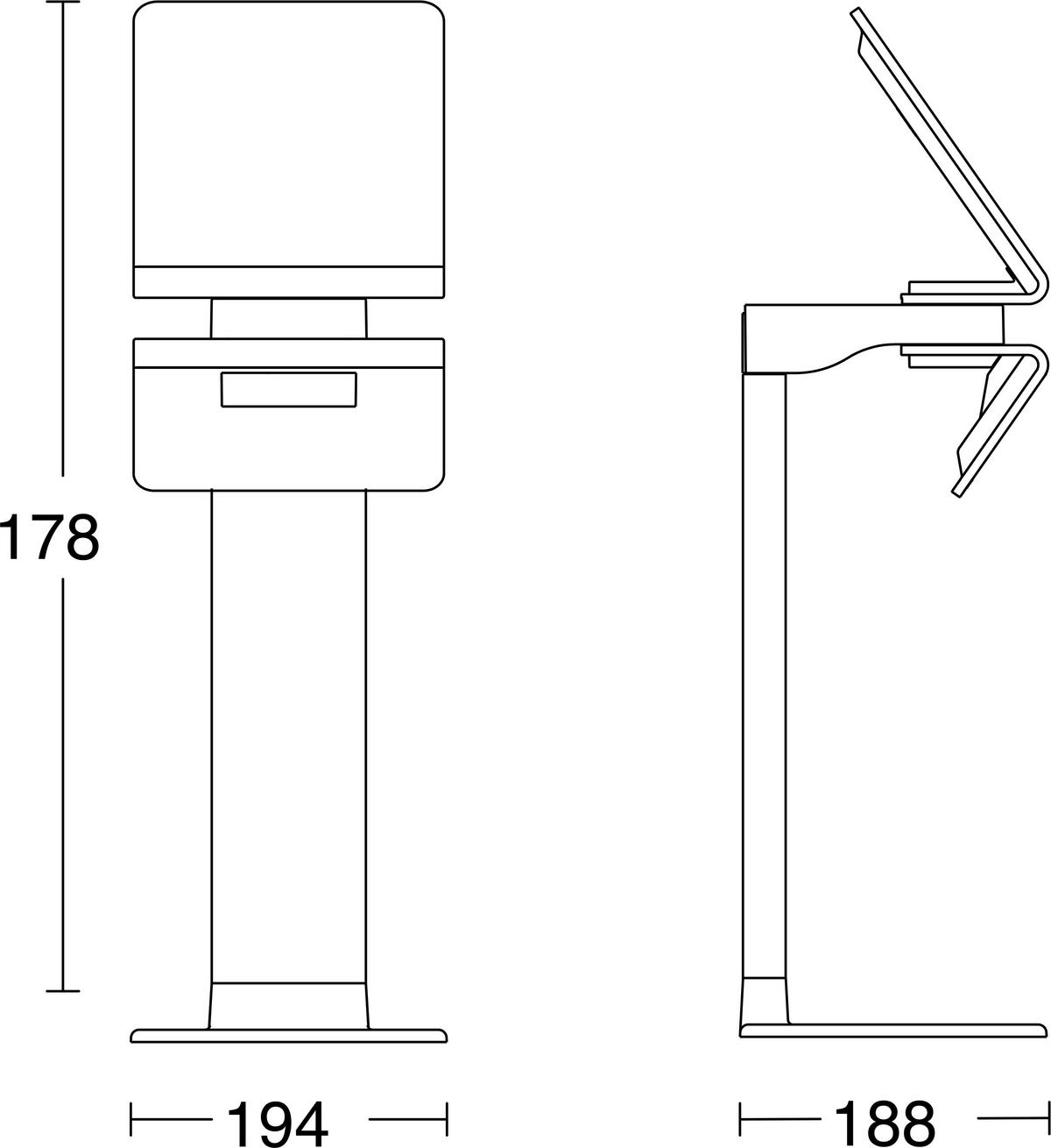 Solarleuchte Außenleuchte Xsolar Gl-S - Silberfarben, Basics, Kunststoff (18,8/19,4/117,8cm) - Steinel