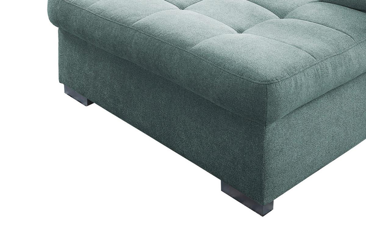 Wohnlandschaft Zira Mit Schlaffunktion Mintgrün - Chromfarben/Mintgrün, Design, Textil (212/330/169cm) - Livetastic