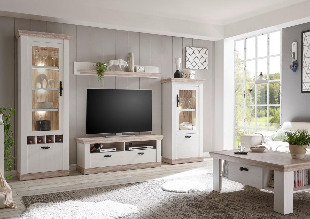 Wandboard Florenz Hellbraun/Pinienfarben B:150cm - Hellbraun/Pinienfarben, Design, Holzwerkstoff (150/20/20cm) - MID.YOU