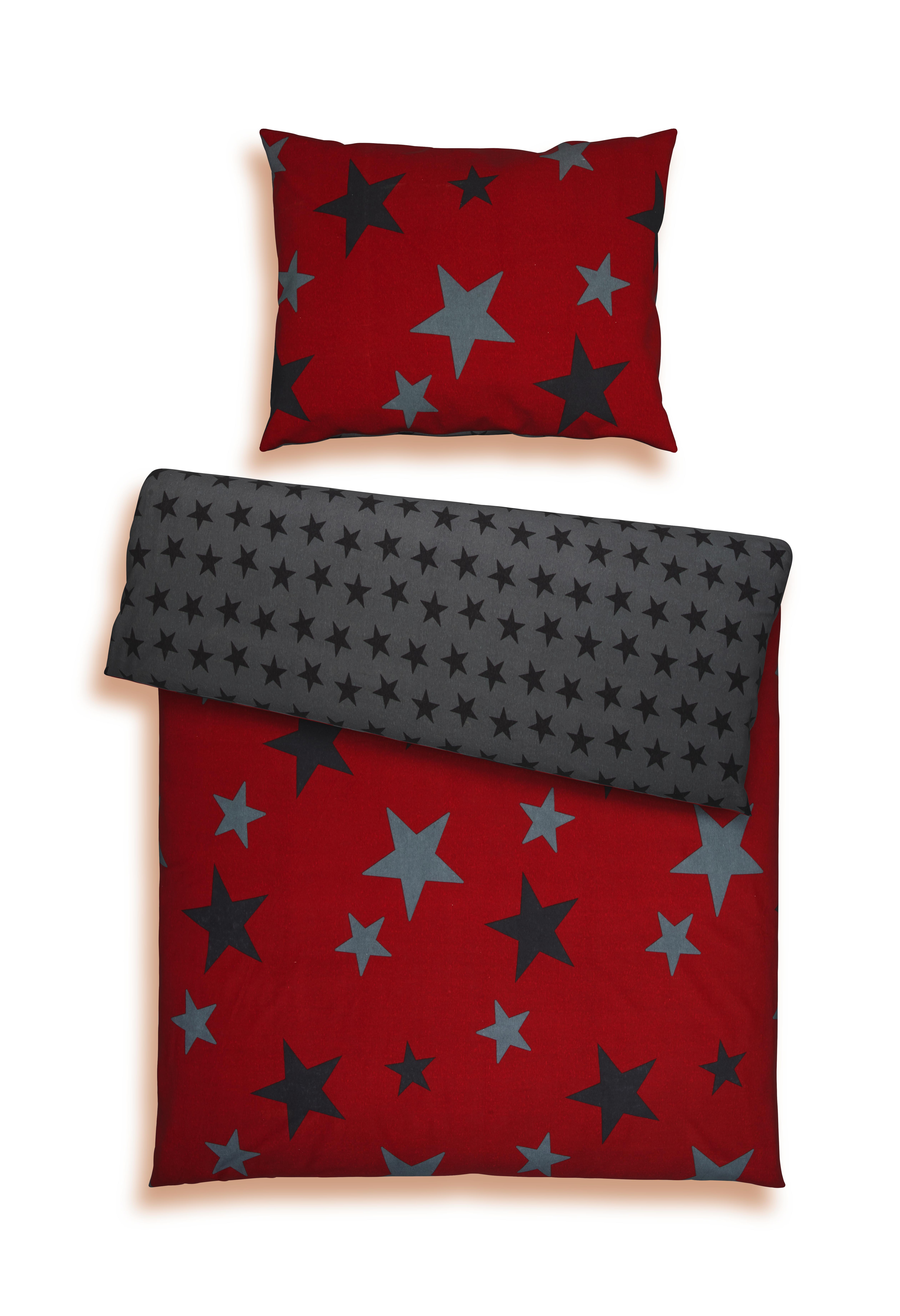 Ágyneműhuzat-garnitúra Fiolina - Antracit/Sötétvörös, modern, Textil - Ombra