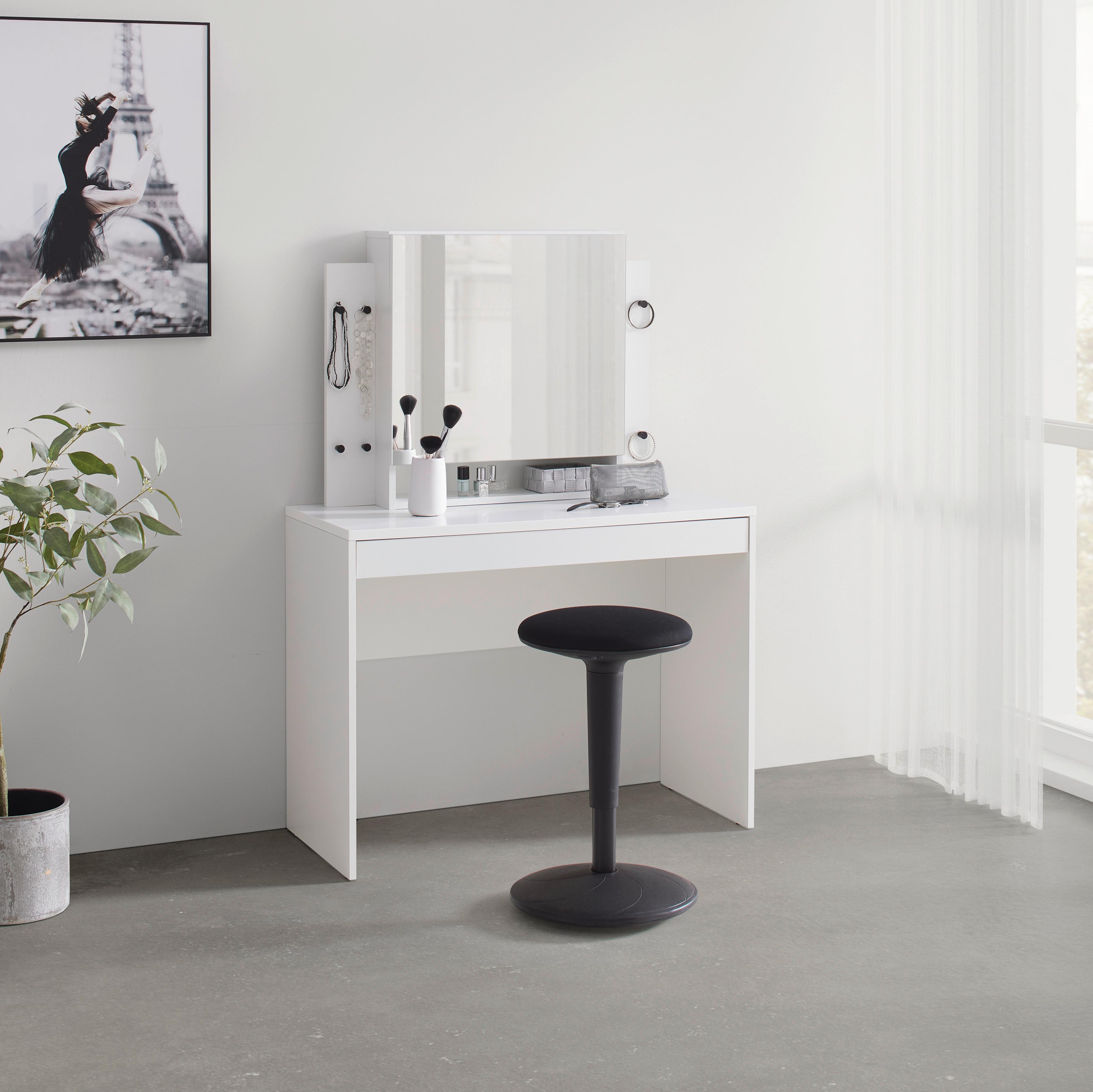 TOALETNÍ STOLEK EVA II -EXKLUSIV- - Moderní, kompozitní dřevo/sklo (100/140/45cm) - Mömax