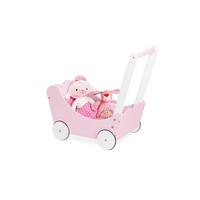 PUPPENWAGEN JASMIN 4-TLG. - Hellrosa/Weiß, Basics, Holzwerkstoff (31/51/52cm) - Pinolino