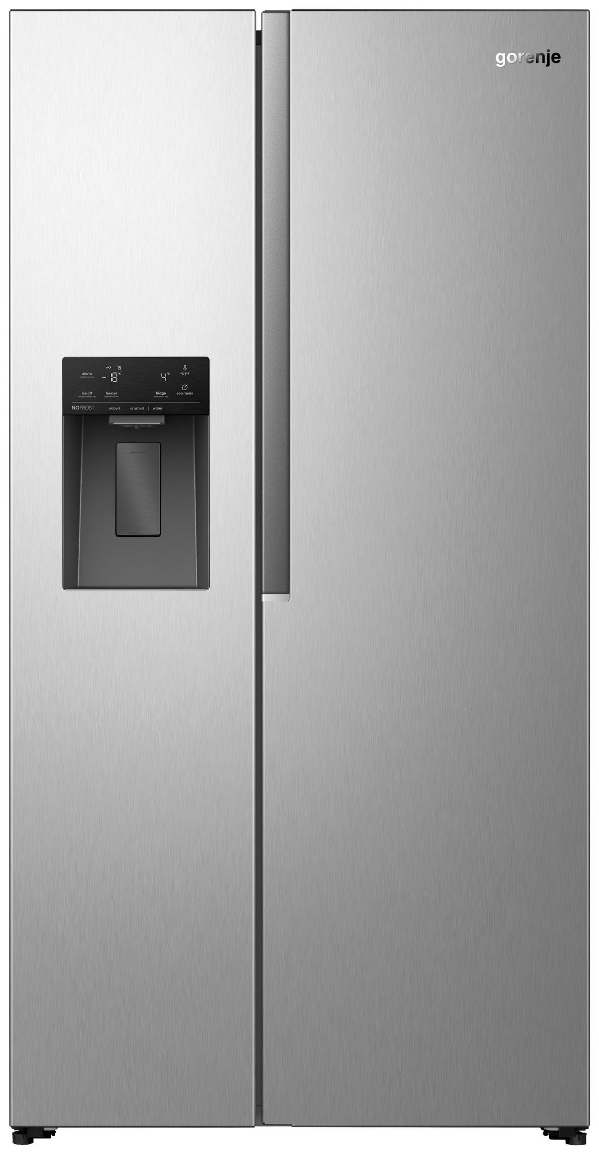 Side-By-Side Edelstahlfarben B: 91,1cm - Edelstahlfarben, Trend, Glas/Kunststoff (91,1/178,6/61,5cm) - Hisense