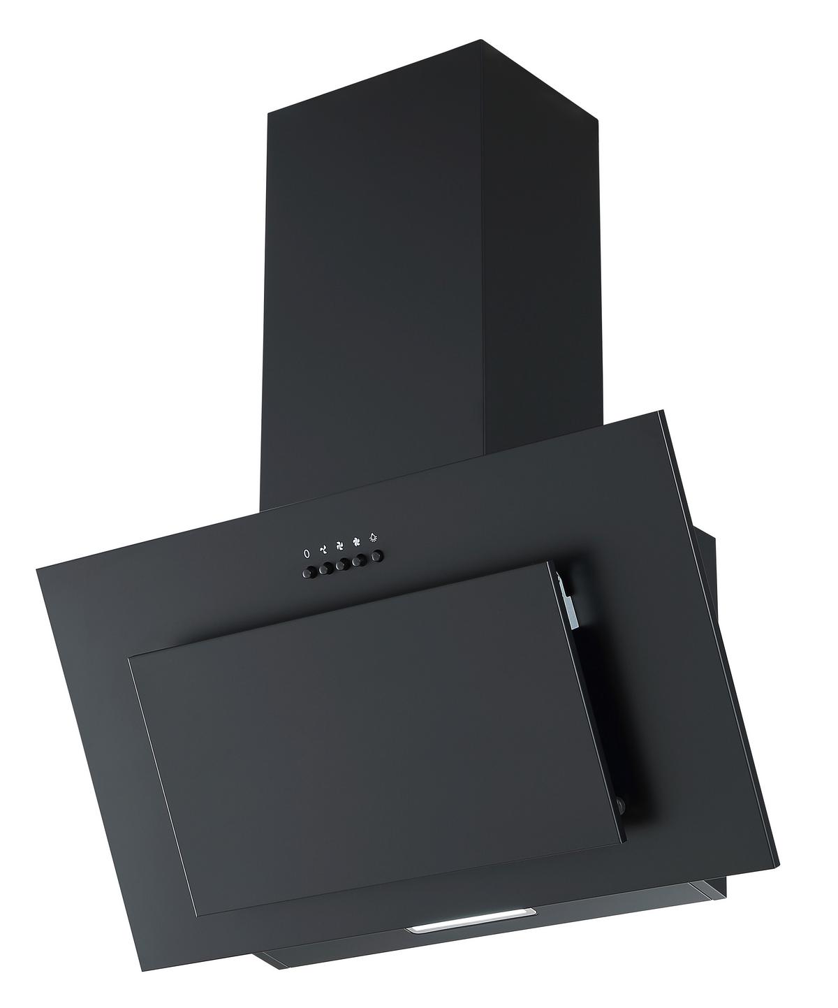 Dunstabzugshaube Schwarz B: 60 cm - Schwarz, Basics, Metall (60/108.5/23.1cm) - PKM