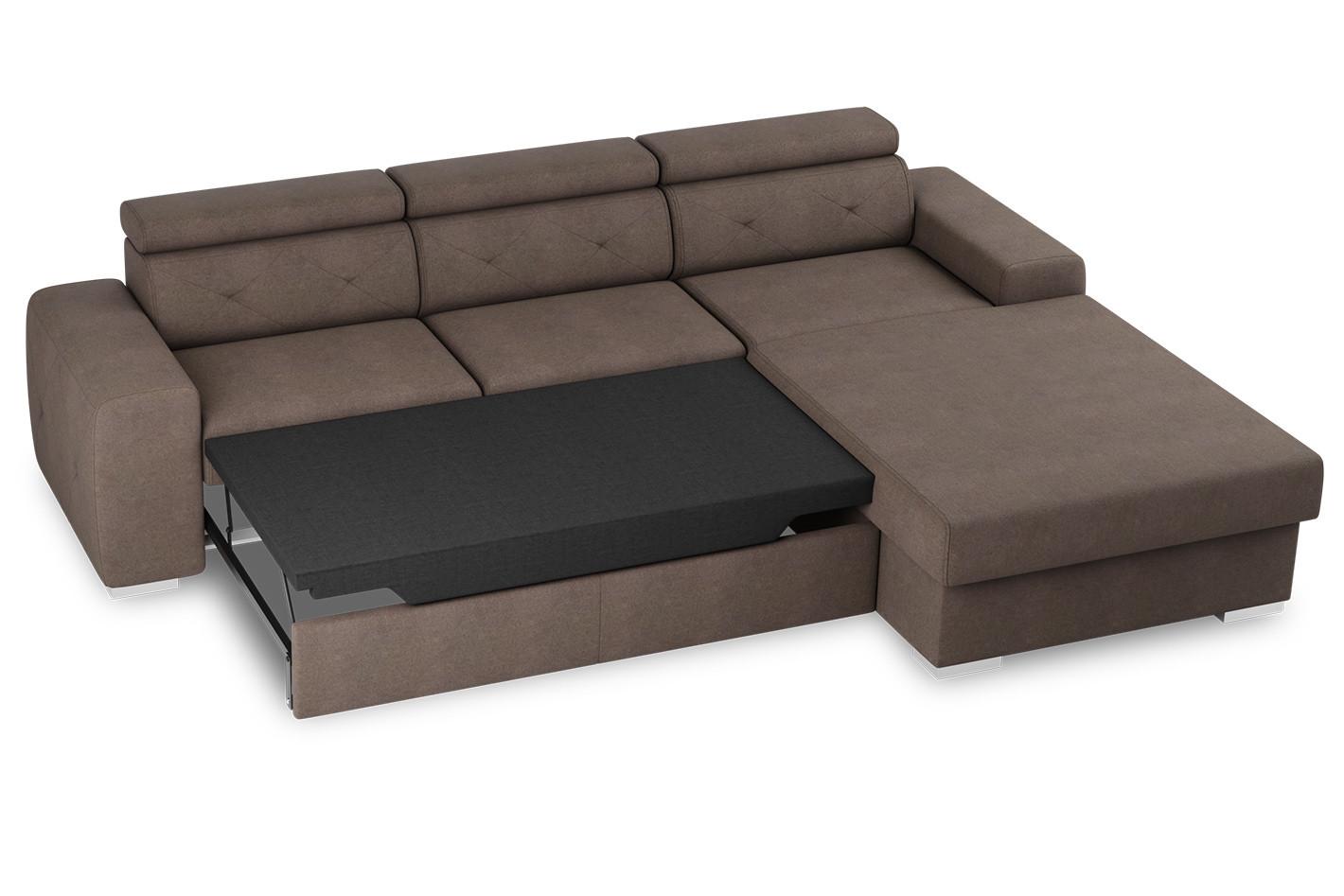 Eckschlafsofa Madison - Braun, Design, Textil (296/195cm) - MID.YOU