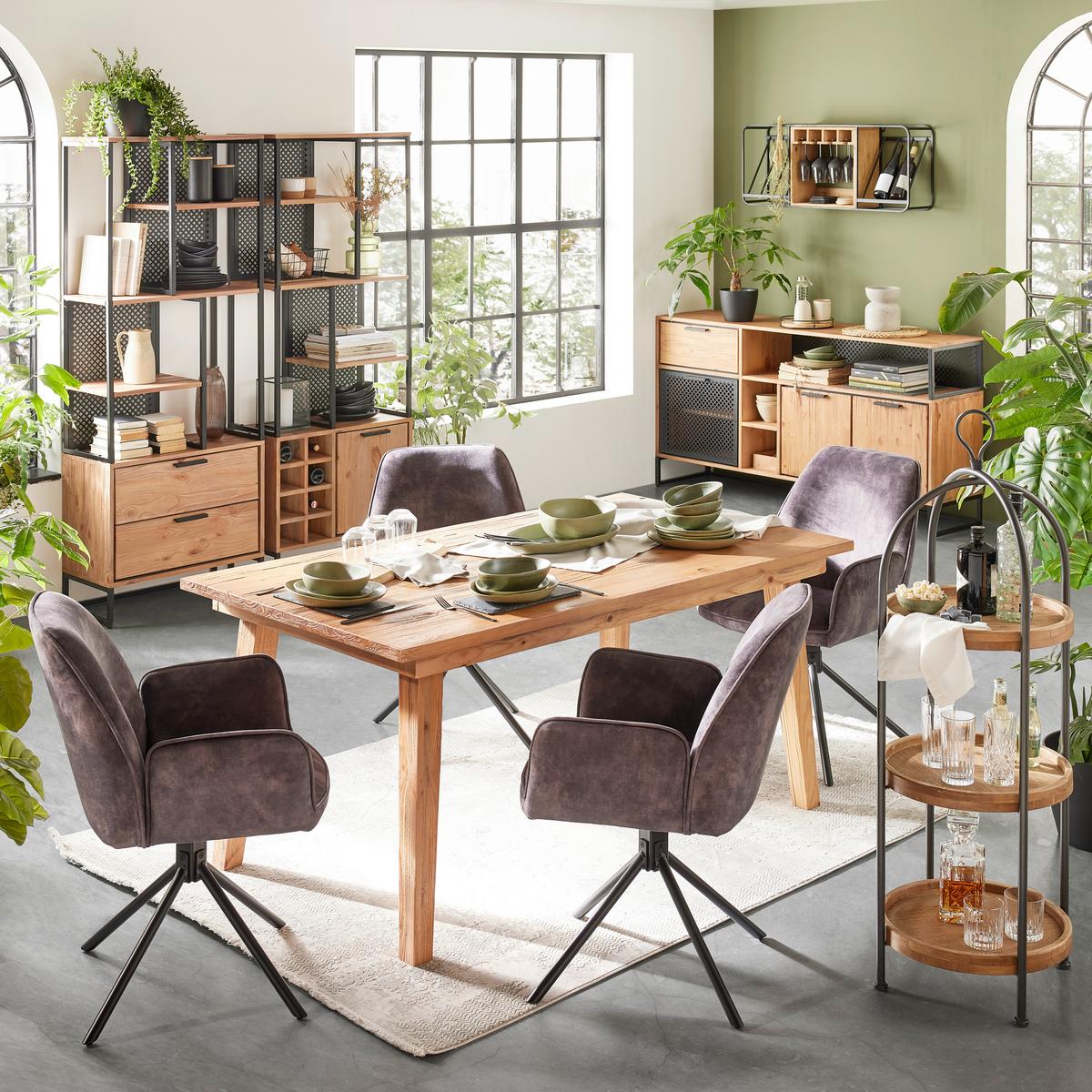 JÍDELNÍ STŮL RUSTY 160 - přírodní barvy, Design, dřevo (160/90/75cm) - Zandiara