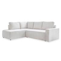 Sedačka Oliver, levá, béžová barva - černá/béžová, Design, textil/plast (194/247cm) - MID.YOU