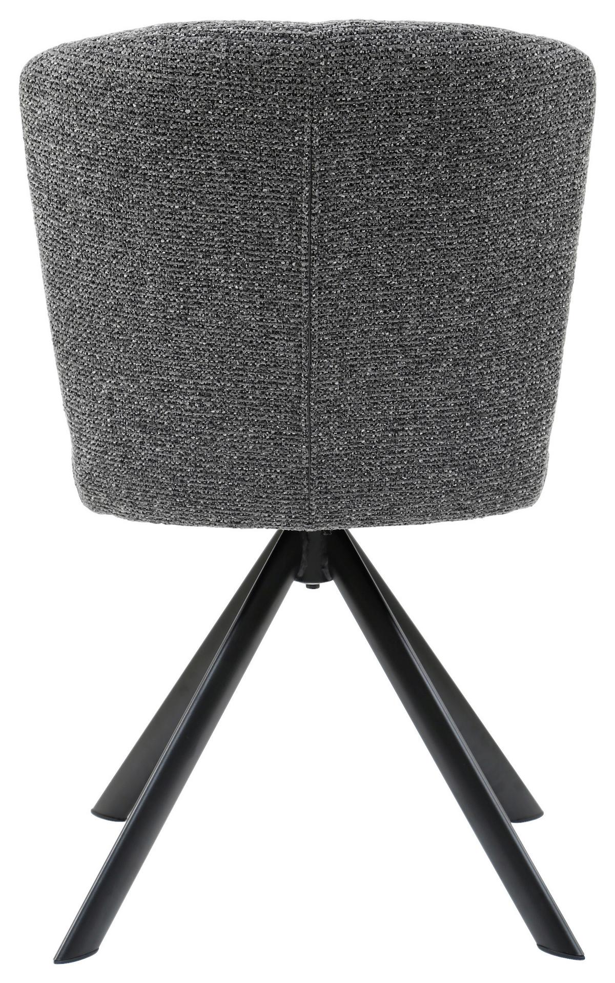 Otočná stolička NORA sivá - čierna/sivá, Modern, kov/drevo (52/87/64cm) - Premium Living