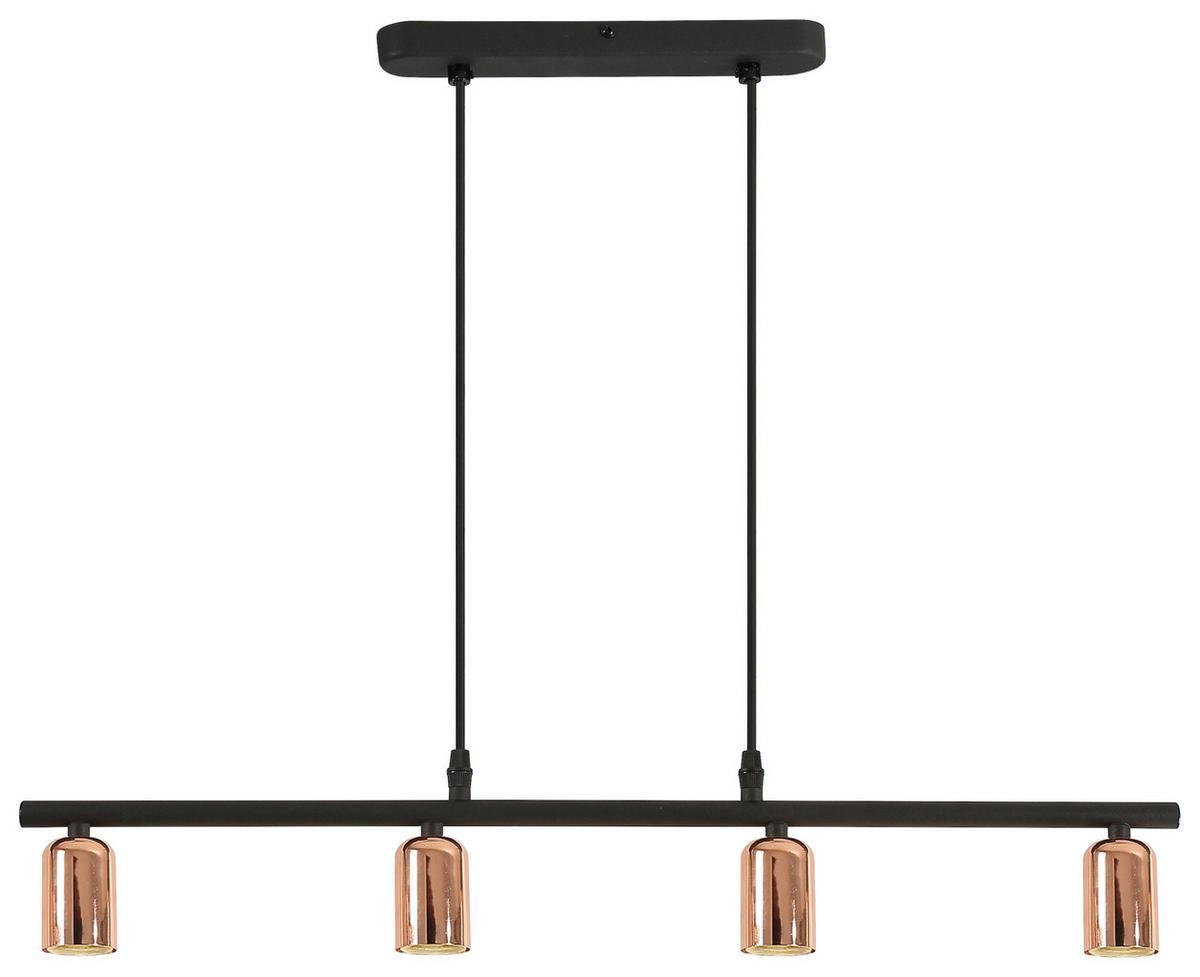 Hängeleuchte Sebastian H: 100 Cm 4-Flammig Höhenverstellbar - Kupferfarben, Basics, Metall (67/4,3/100cm) - Luca Bessoni