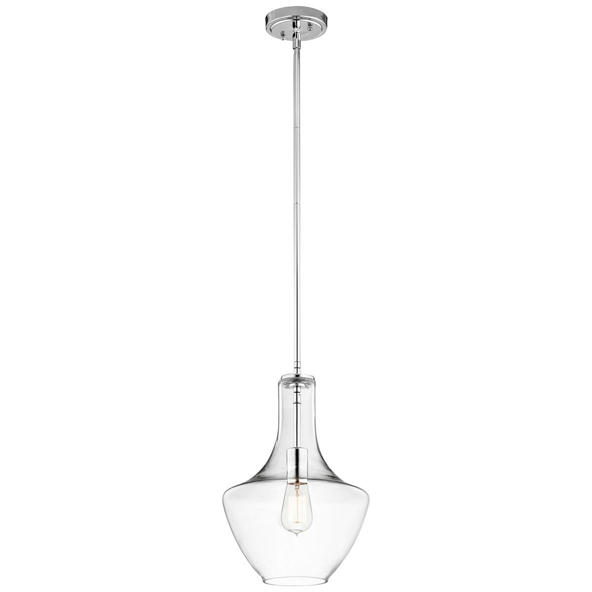 HÄNGELEUCHTE KL-EVERLY-P-S-CH - Chromfarben, Design, Glas/Metall (26.8/61.5cm) - Elstead Lighting