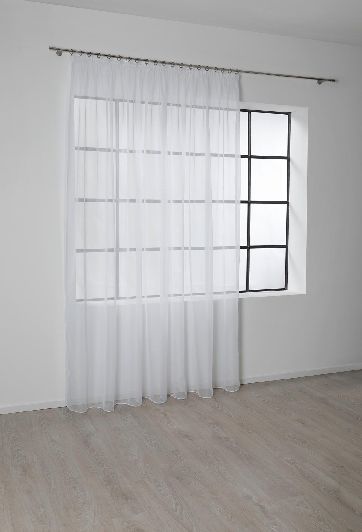 KUSOVÁ ZÁCLONA ANNA STORE 4 - biela, Konventionell, textil (300/300cm) - Based