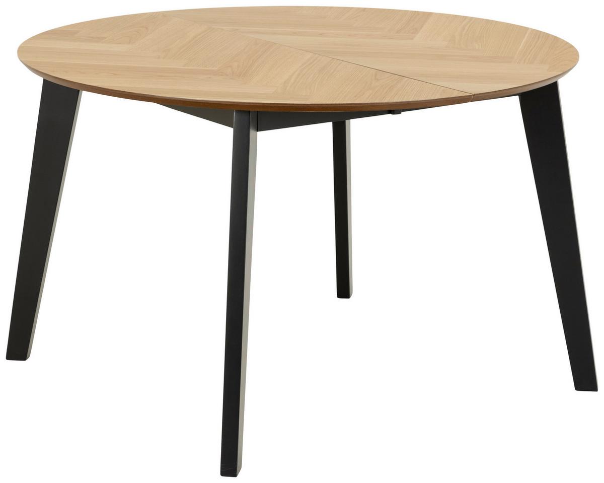 Rozkladací jedálenský stôl GEORGETOWN 120-198 - černá/barvy dubu, Trend, dřevo/kompozitní dřevo (120/120/74,5cm) - MID.YOU