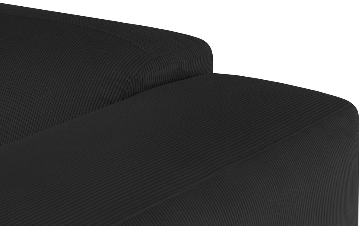 Ecksofa Hannah Anthrazit 170x252 Cm - Anthrazit/Schwarz, Design, Textil (170/252cm) - MID.YOU