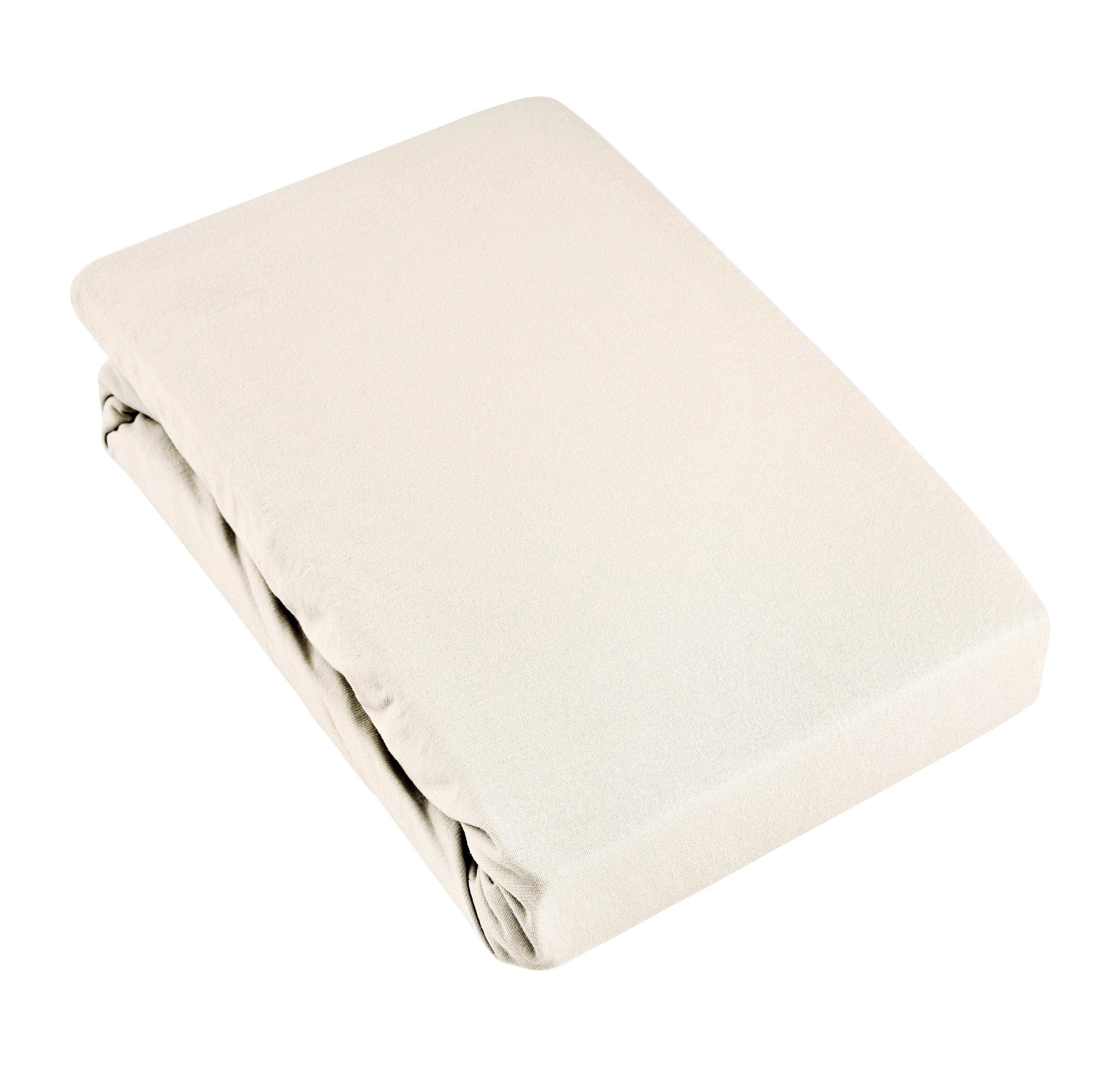 Napínacia plachta Basic, 140-160/200/28cm - prírodná farba, Modern, textil (140/200cm) - Modern Living