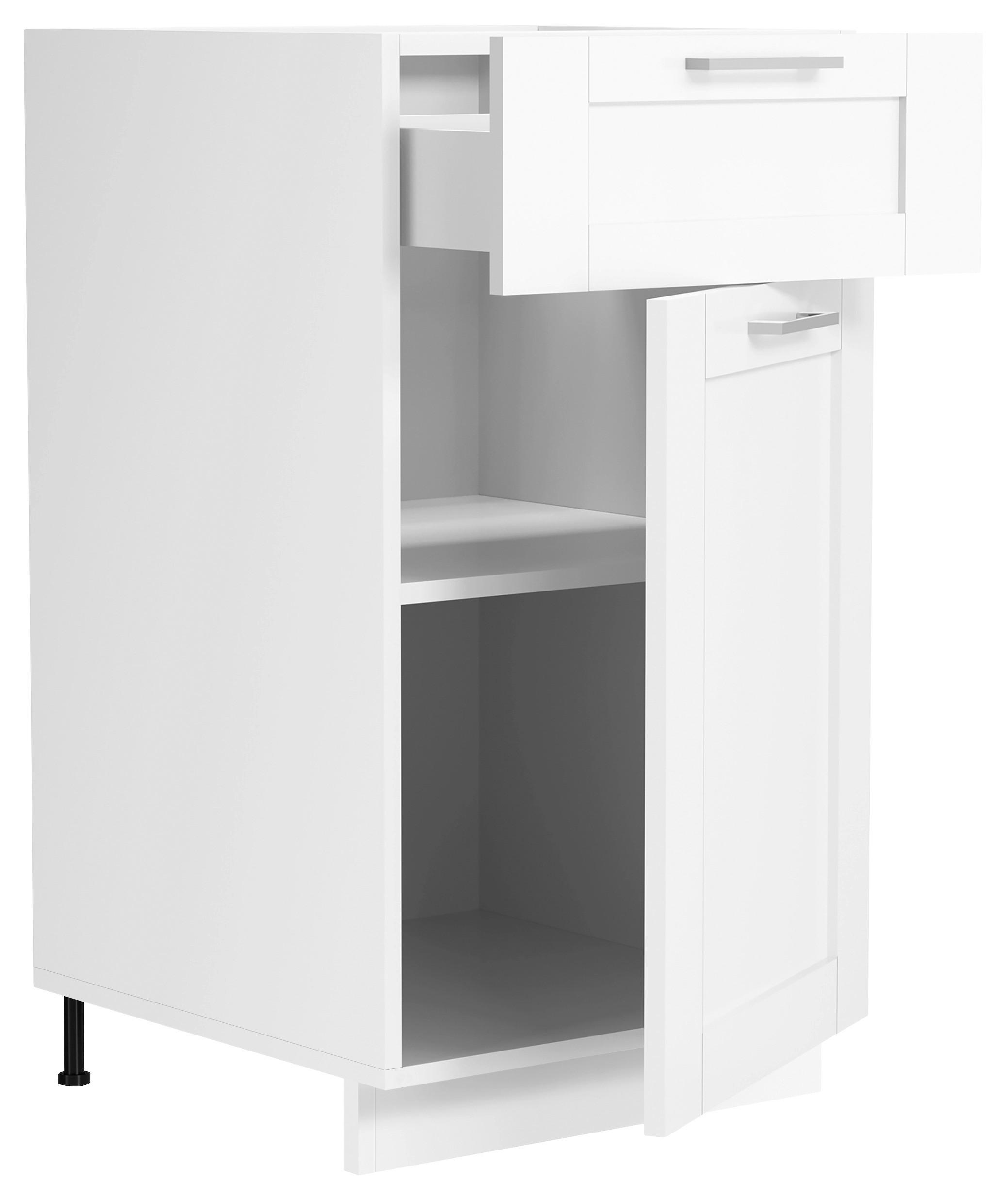 Küchenunterschrank Colura - Weiß, Trend, Holzwerkstoff/Kunststoff (40/82/46cm) - MID.YOU
