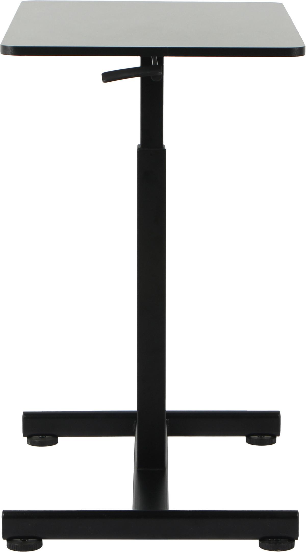 PÍSACÍ STÔL DANNY - čierna, Modern, kov/kompozitné drevo (75/48/75-110cm) - Mömax