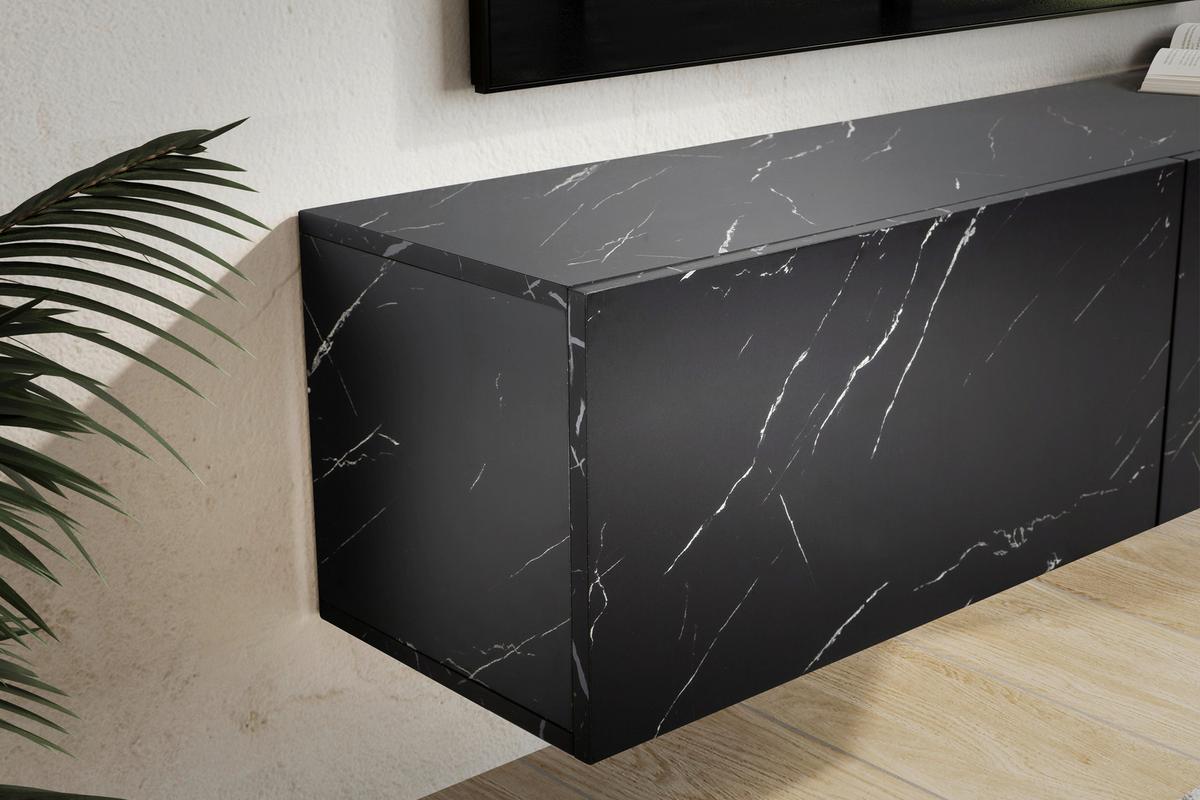 Lowboard Schwarz B: 120 Cm - Schwarz, Design, Holzwerkstoff (120/30/30cm) - MID.YOU