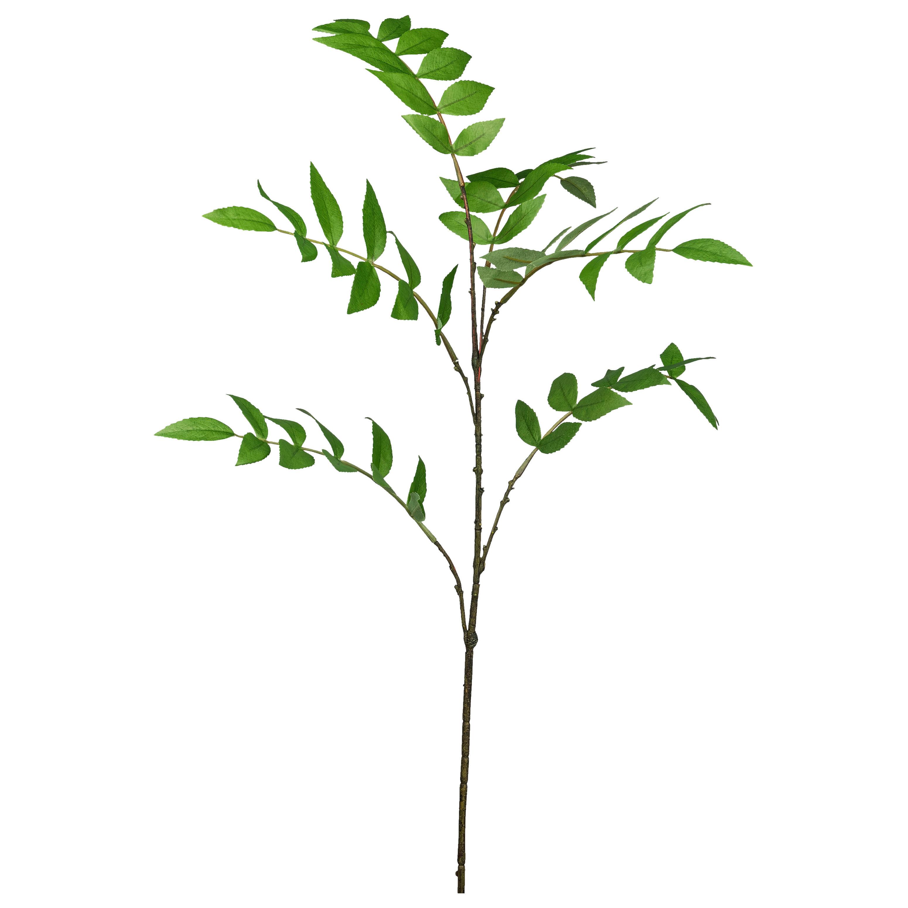 dekorační větvička EBERESCHE, V: 93 cm - zelená/hnědá, Konvenční, plast (93cm) - Mömax