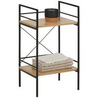 REGÁL MOSEL - černá/barvy dubu, Lifestyle, kov/kompozitní dřevo (34/62/27cm) - Mömax