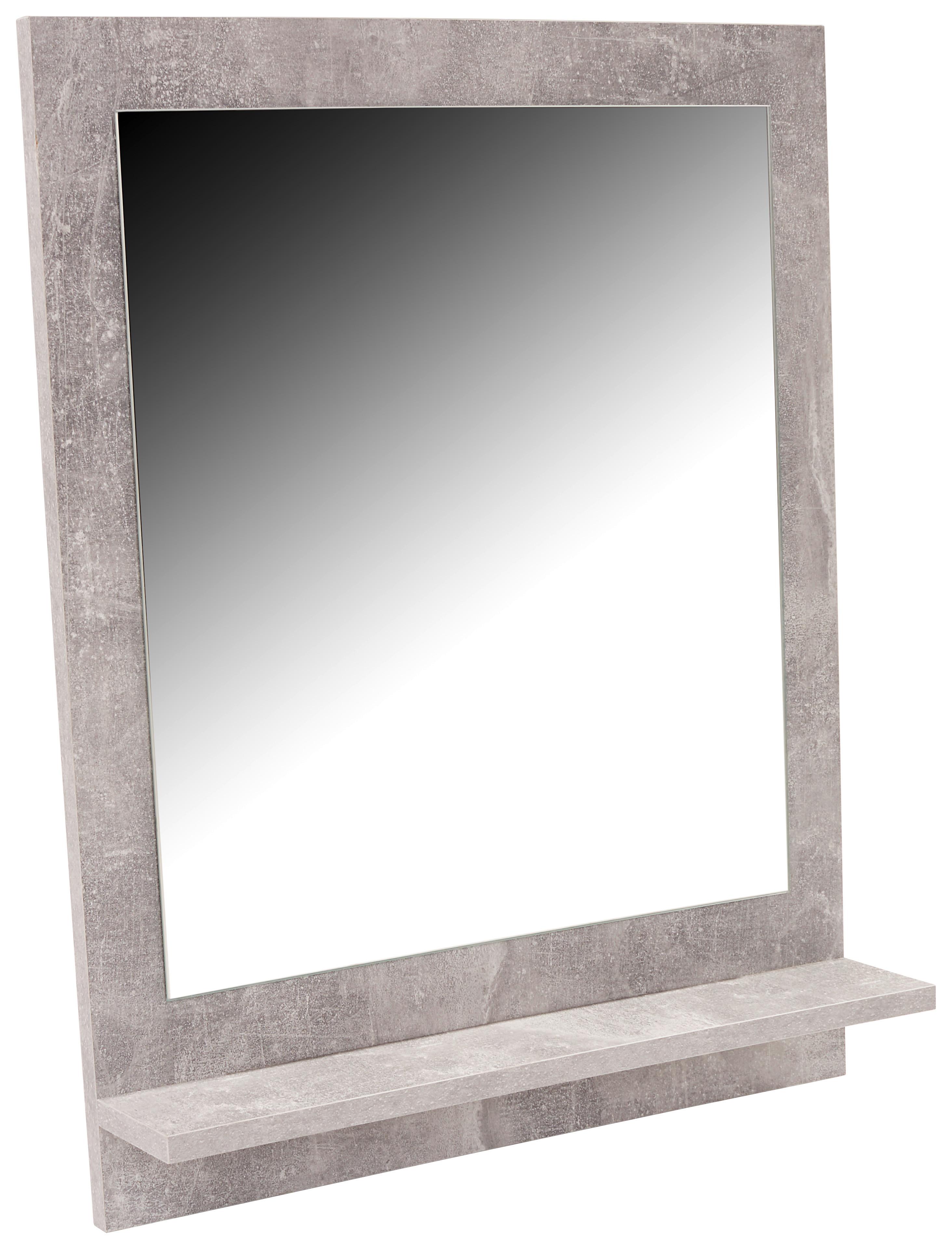 Zrcadlo Attack - světle šedá, Moderní, kompozitní dřevo (60,4/68/10cm)