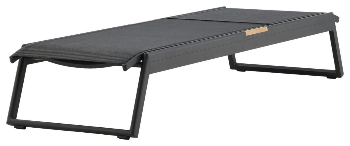 Sonnenliege Mexico Aluminium,, verstellbar - Schwarz, KONVENTIONELL, Metall (60/35/200cm) - Gardenson