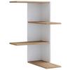 Eckregal Balos Weiß, Eiche Dekor B: 45 cm - Honigeiche/Weiß, LIFESTYLE, Holzwerkstoff (45/77/45cm) - MID.YOU