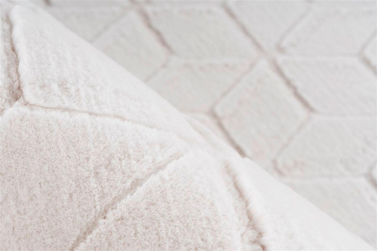 Teppich Creme, Weiß Vivica 125, BxL: 160x230 cm - Creme/Weiß, KONVENTIONELL, Textil (160/230cm)