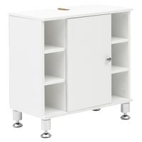 Skrinka pod umývadlo ELLI biela - biela/hliníková, Basics, kompozitné drevo (60/64/32cm) - MID.YOU