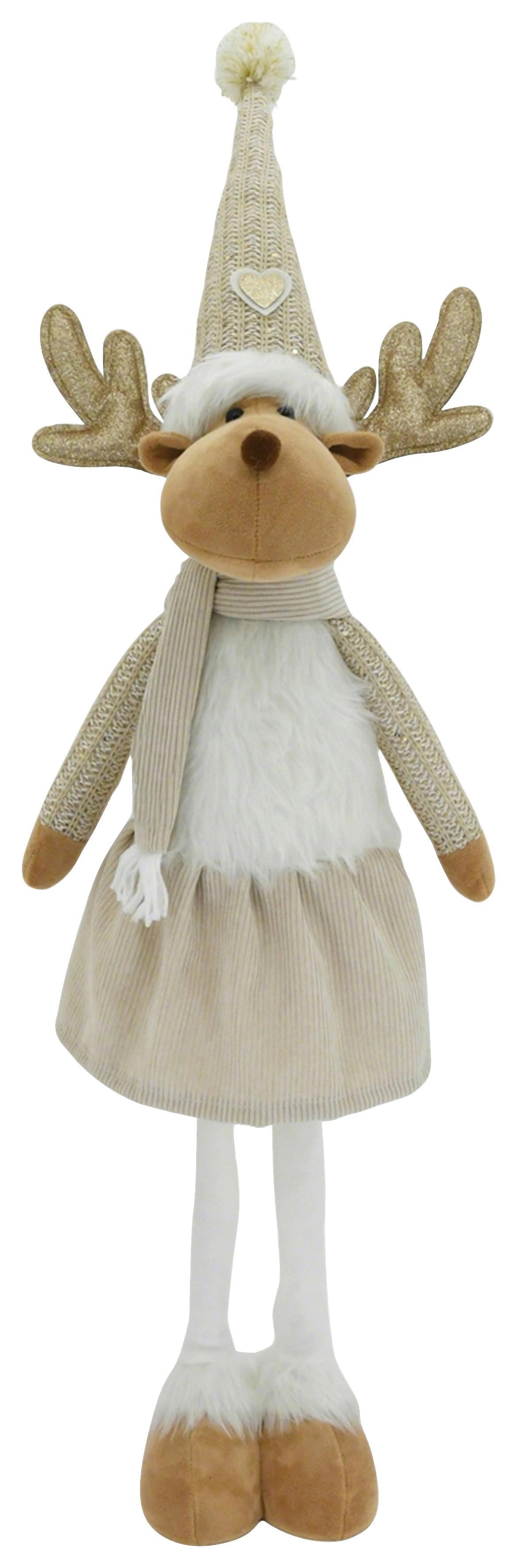 Škriatok NINA - biela/béžová, Konventionell, kov/textil (32/98/21cm) - Mömax