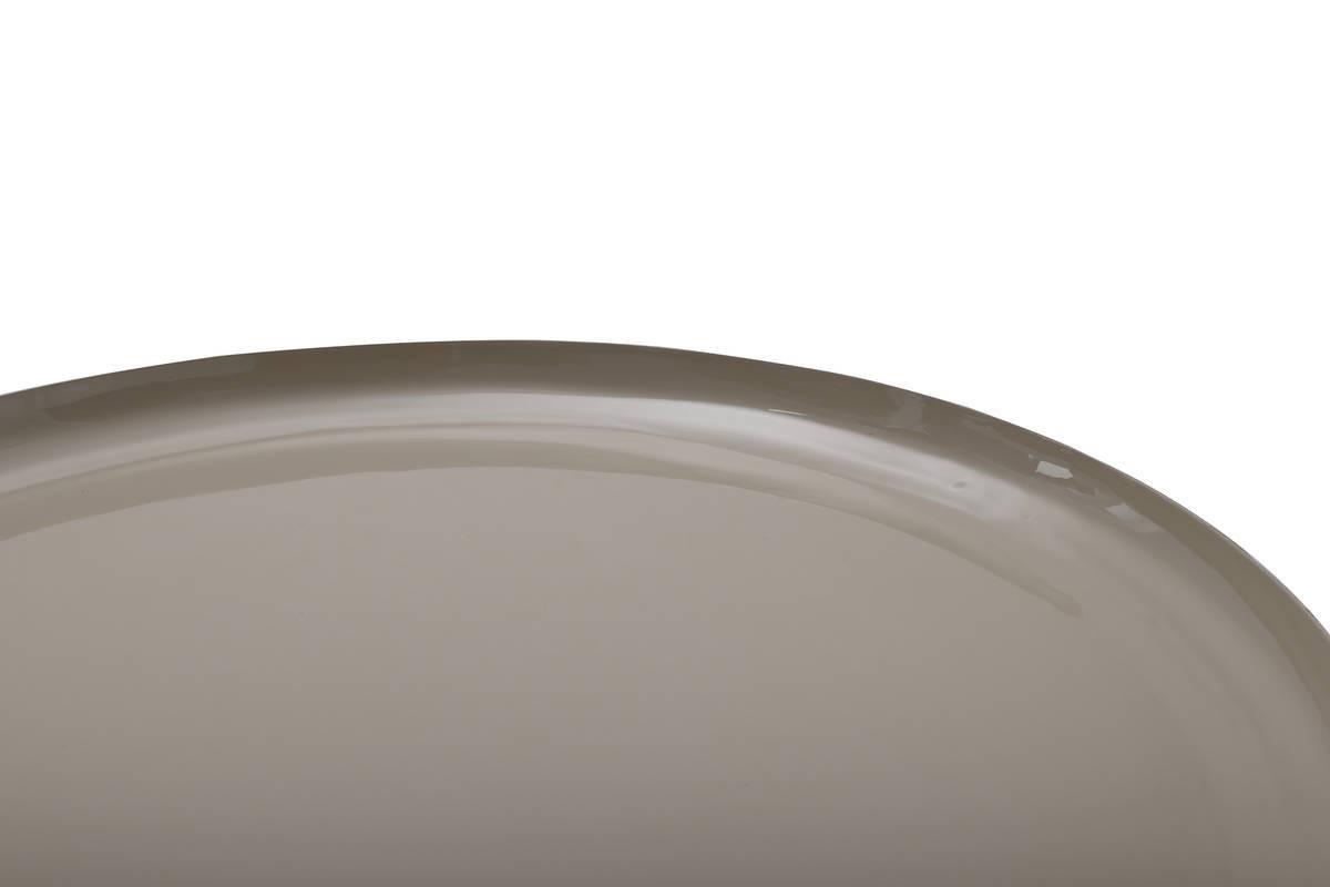 Beistelltisch Art Deco Silberfarben/Taupe - Taupe/Silberfarben, Trend, Metall (41/41/43cm) - Kayoom