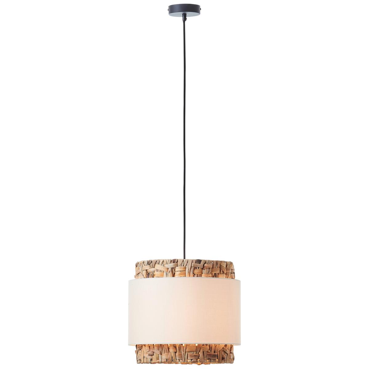 Hängeleuchte 99826/09 Waterlilly - Beige/Naturfarben, Natur, Naturmaterialien/Textil (35/140cm) - Brilliant