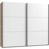 Schwebetürenschrank 200 Cm Level 36a Weiß/eiche Dekor - Eichefarben/Weiß, MODERN, Holzwerkstoff (200/216/65cm) - MID.YOU