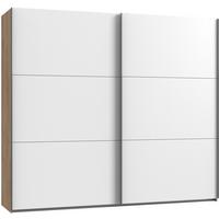 Schwebetürenschrank 200 Cm Level 36a Weiß/eiche Dekor - Eichefarben/Weiß, MODERN, Holzwerkstoff (200/216/65cm) - MID.YOU