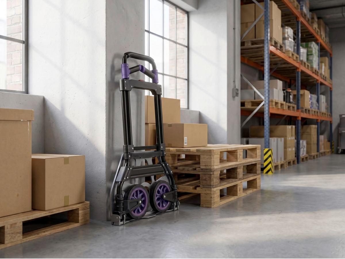 Transportkarre Traglast ca. 120 kg - Schwarz, Basics, Kunststoff/Metall (52/485/114cm)
