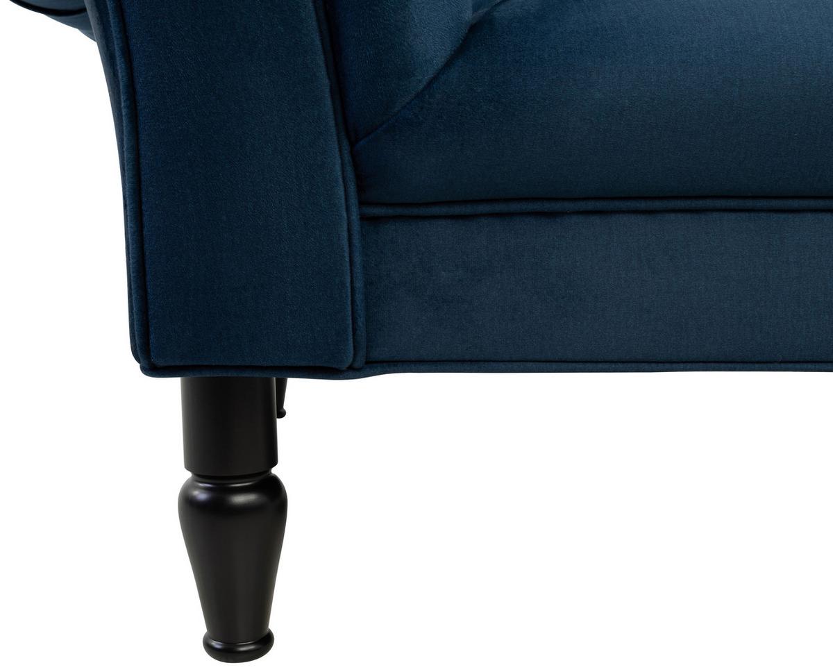 Recamiere Cupido Dunkelblau - Schwarz/Dunkelblau, Design, Textil (216/91/103cm) - MID.YOU