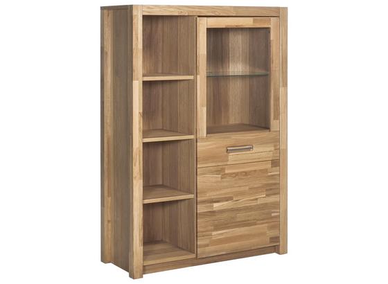 Highboard Fenja B: 98 cm Eiche - Eichefarben, Design, Glas/Holz (98/145/40cm) - Landscape Highboard Fenja B: 98 cm Eiche - Eichefarben, Design, Glas/Holz (98/145/40cm) - Landscape