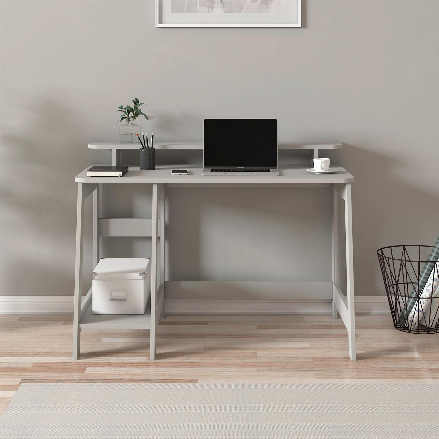 Schreibtisch Country Grau L: 120 Cm - Grau, Design, Holzwerkstoff (120/60/73cm) - Livetastic