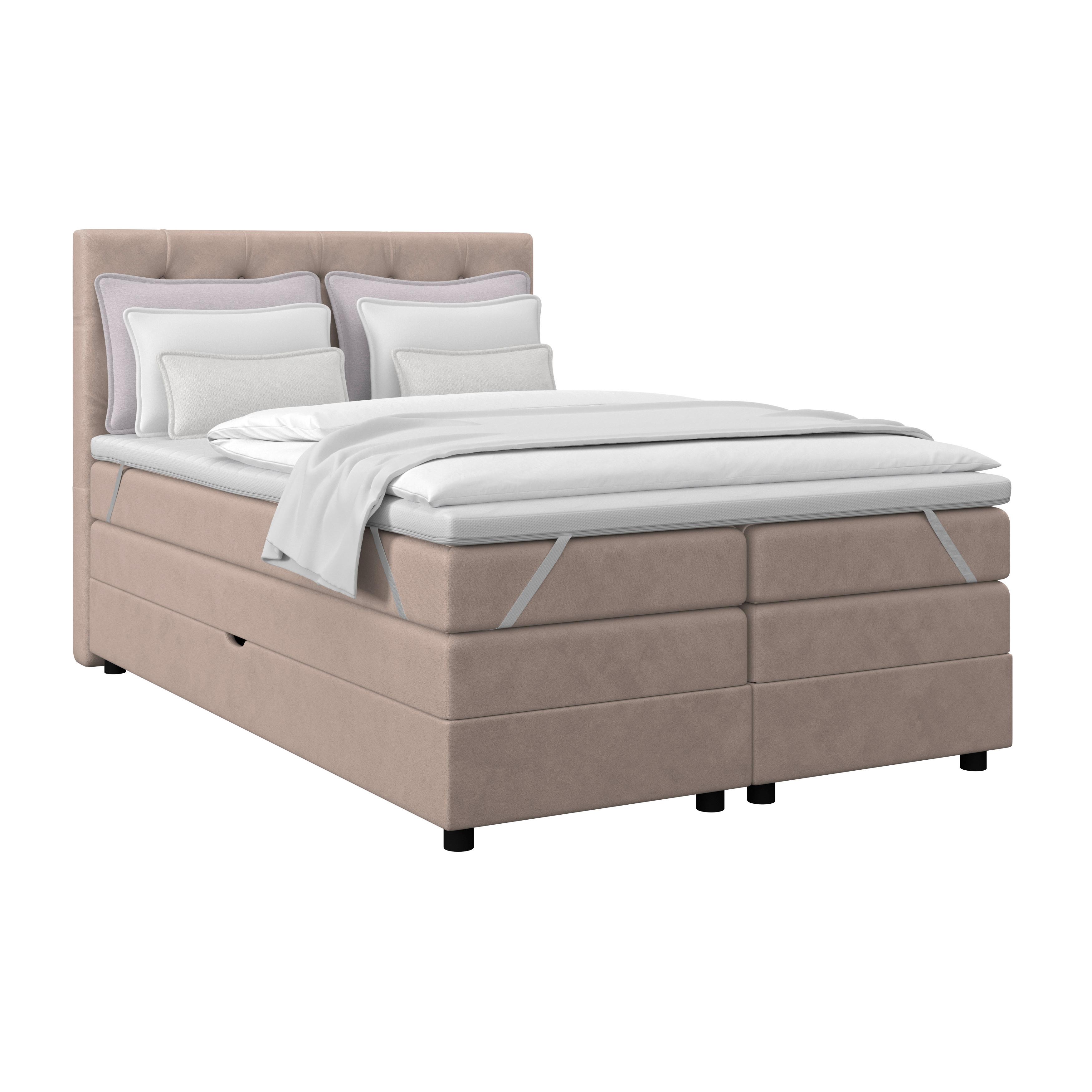 Boxspringbett Elio Beige 140x200 Cm H2