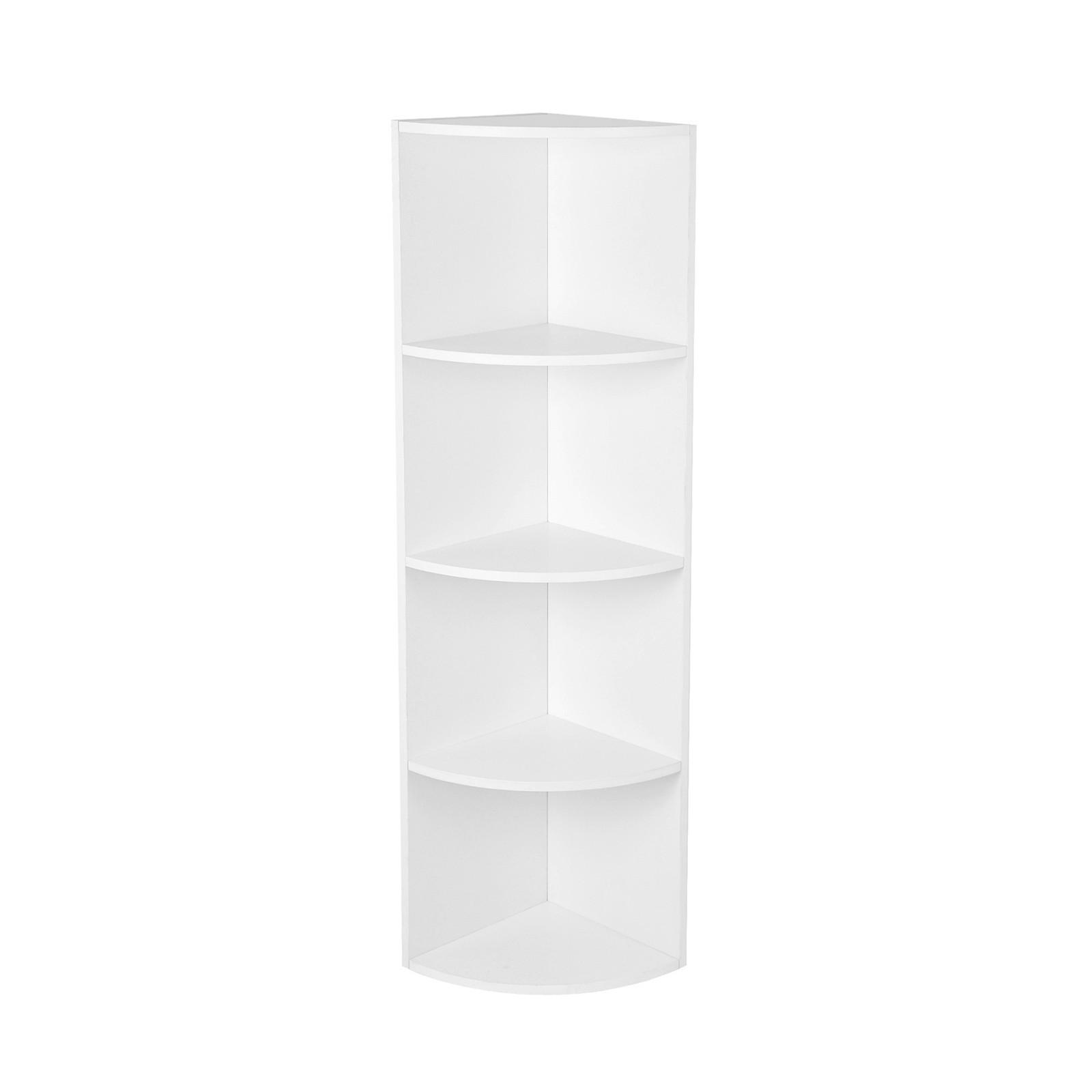 Eckregal mit 4 Fächern B: 30 cm, Weiß
