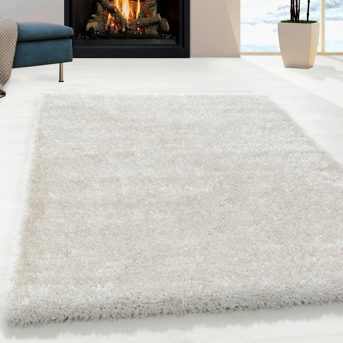 Hochflor Teppich Naturfarben Naturfaser Brilliant 120x170cm - Naturfarben, Basics, Textil (120/170cm)