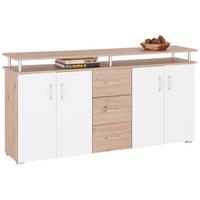 Komód Lift 176/90 Cm - tölgyfa színű/fehér, Modern, faalapú anyag (176/90/38cm)