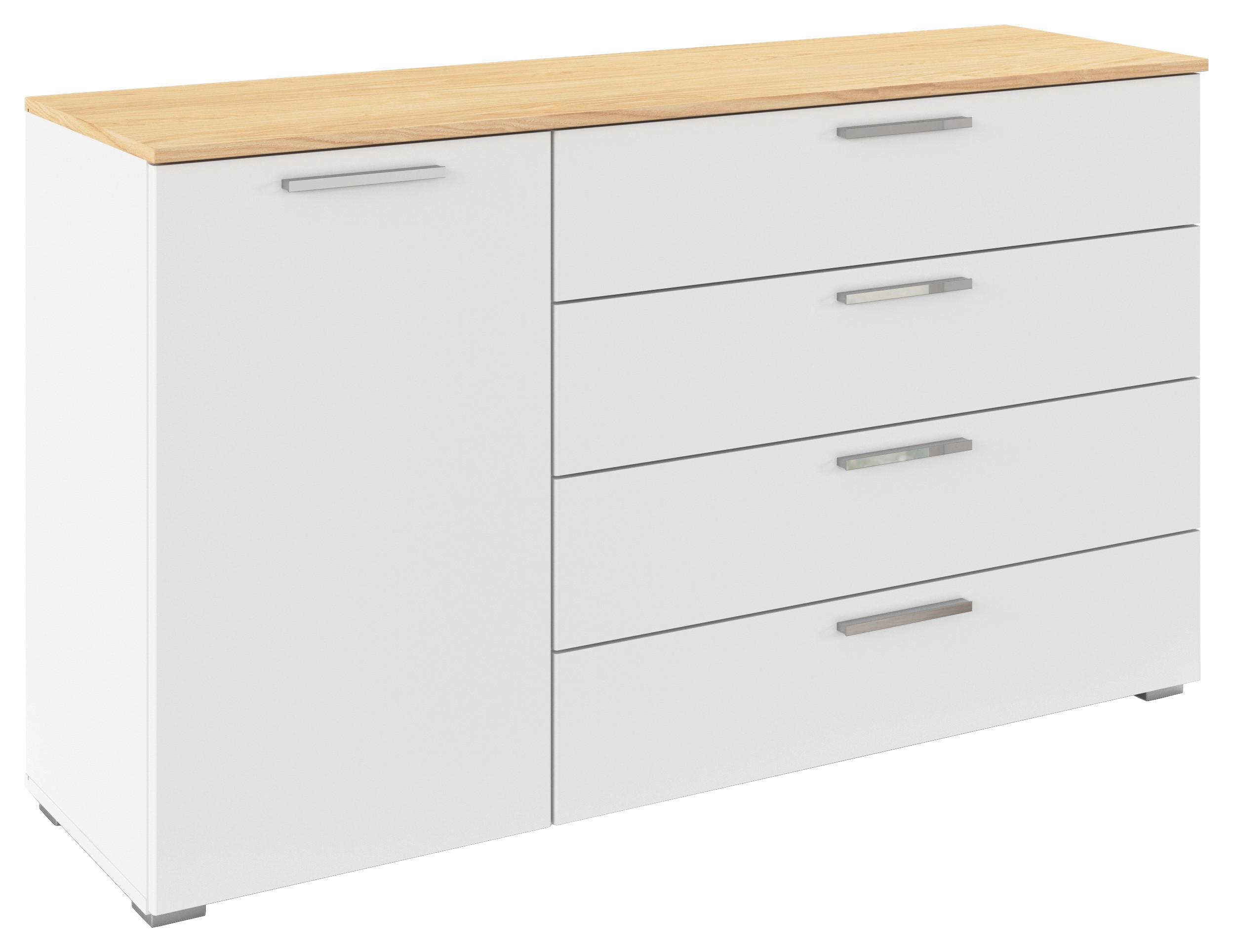 Kommode Calisto - Eichefarben/Weiß, KONVENTIONELL, Holzwerkstoff (140/81/42cm) - James Wood