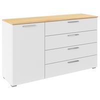 Kommode Calisto - Eichefarben/Weiß, KONVENTIONELL, Holzwerkstoff (140/81/42cm) - James Wood