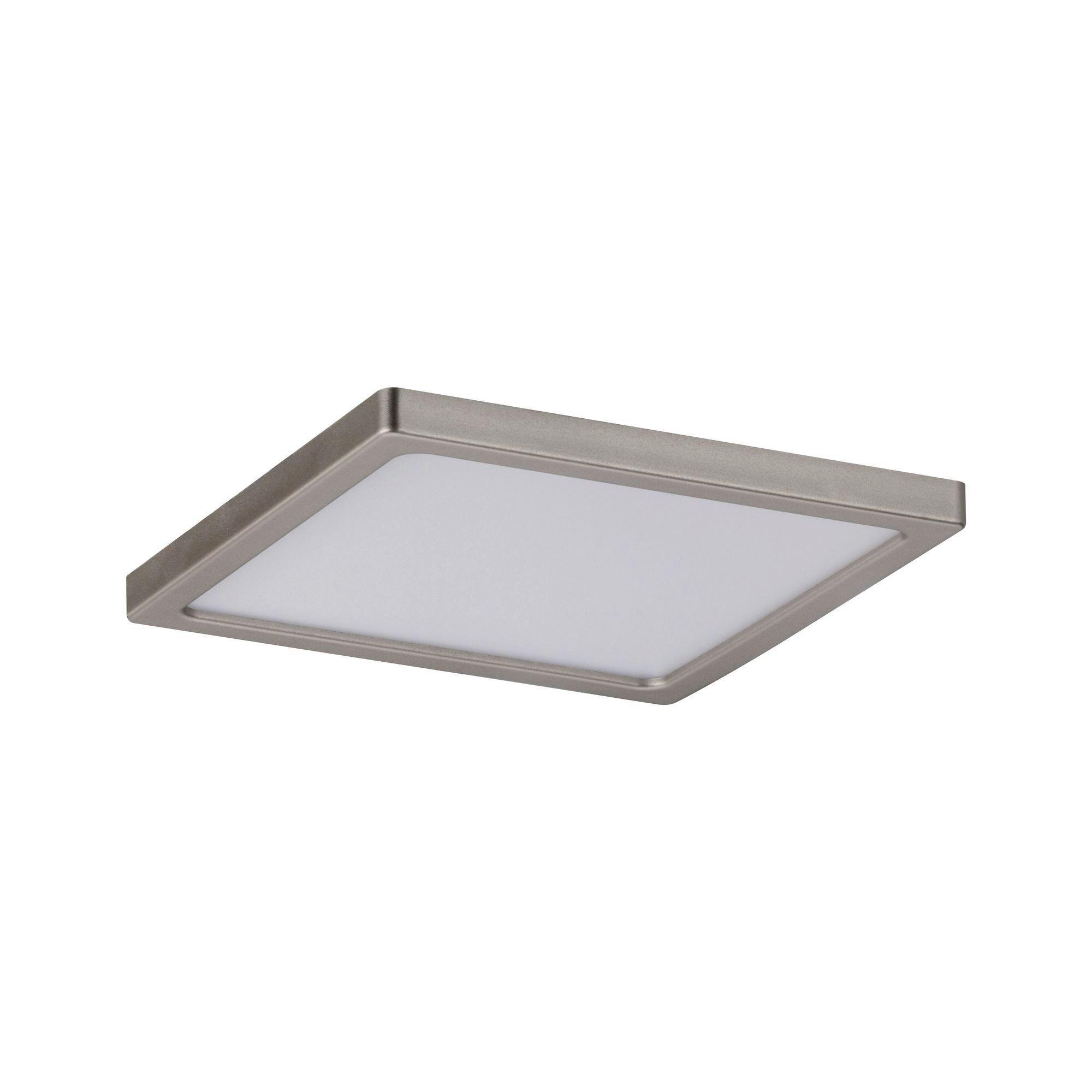LED-Deckenleuchte L: 12 cm Nickelfarben Matt Rechteckig - Nickelfarben, Basics, Kunststoff (12/12/1cm) - Paulmann
