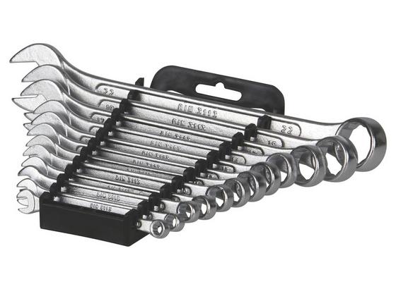 Gabelringschlüsselsatz Farell 12-teilig - Silberfarben, KONVENTIONELL, Metall Gabelringschlüsselsatz Farell 12-teilig - Silberfarben, KONVENTIONELL, Metall